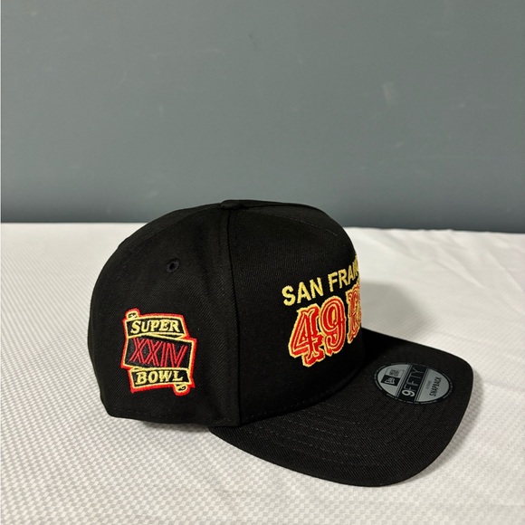 New San Francisco 49ers Super Bowl XXIV SP Black 9Fifty A-Frame Snapback - Picture 4 of 8